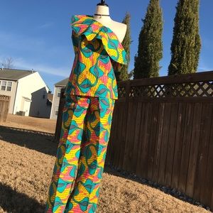 plus size african pant set